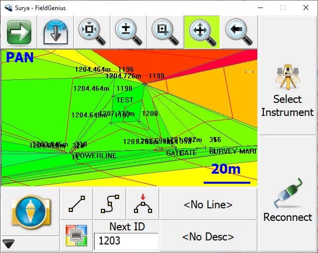 Screenshot of the FieldGenius Legacy interface