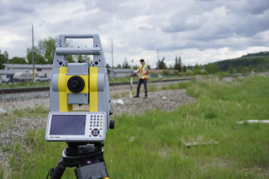 GeoMax Zoom 95 Robotic Total Station in Use