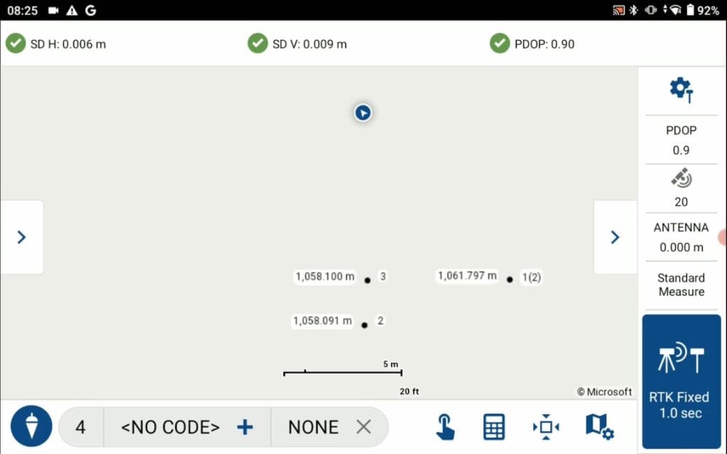 Screenshot of the FieldGenius app