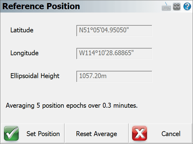 a base station taking an average of measurements.